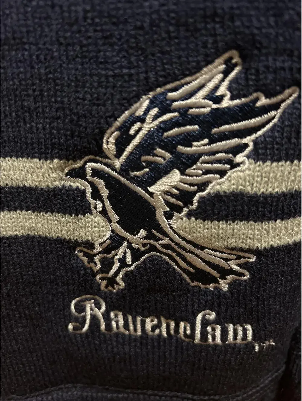 Ravenclaw House Scarf with Embroidered Crest